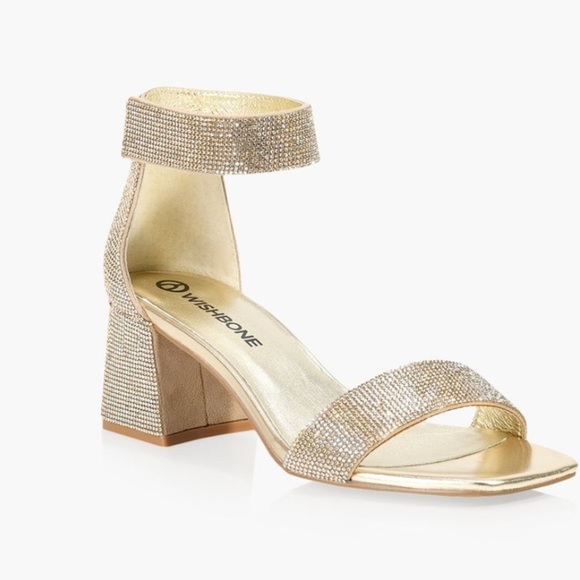 WISHBONE
Adriana Heel Sandals Rose Gold, Crystals, Elegant, Festive, Size 10 - Picture 3 of 14